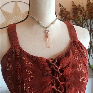 Boho embroidered summer dress